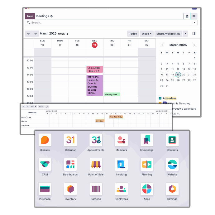 salon management software with odoo