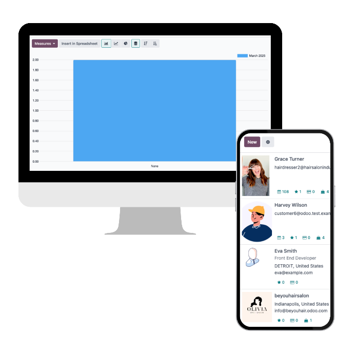 Odoo smart client management for work anywhere and anytime