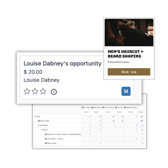 Booking software for barber shop with odoo
