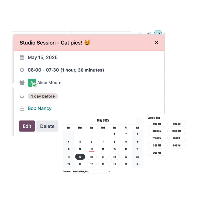 Odoo  calendar Scheduling