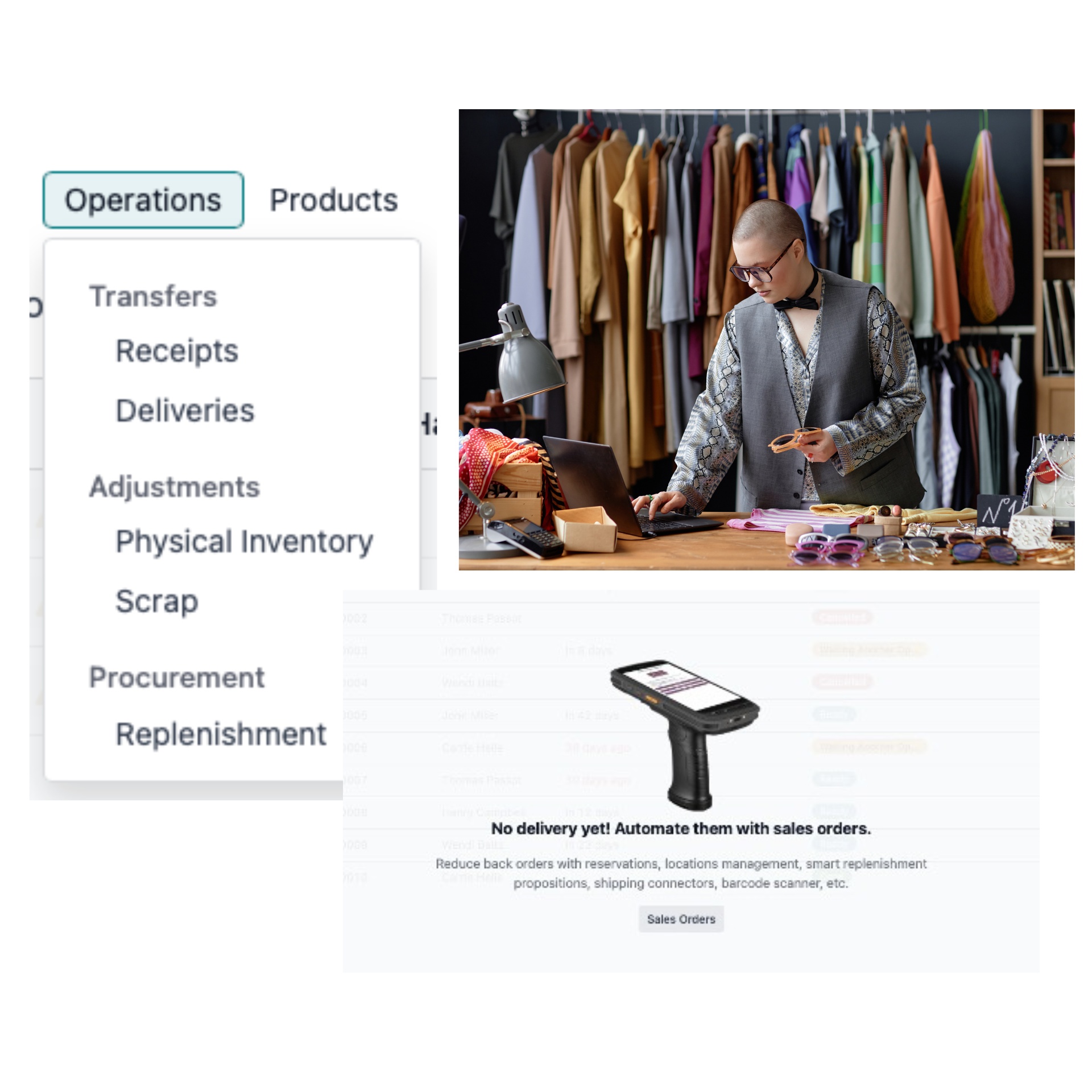 Inventory control for clothing retailers using odoo for their business