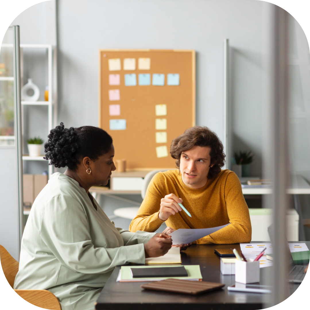 client and business having a meeting