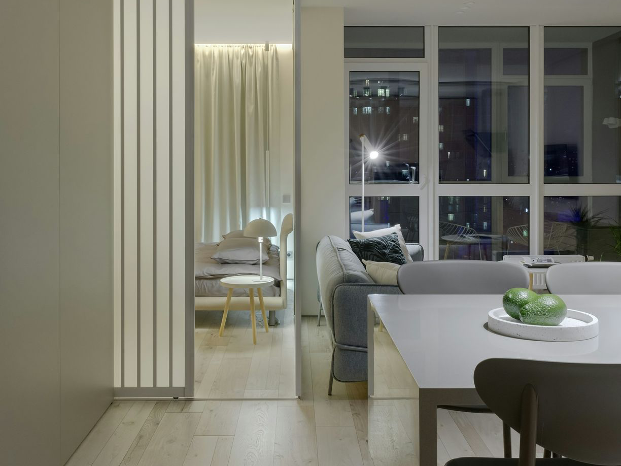 inside of a service apartment building