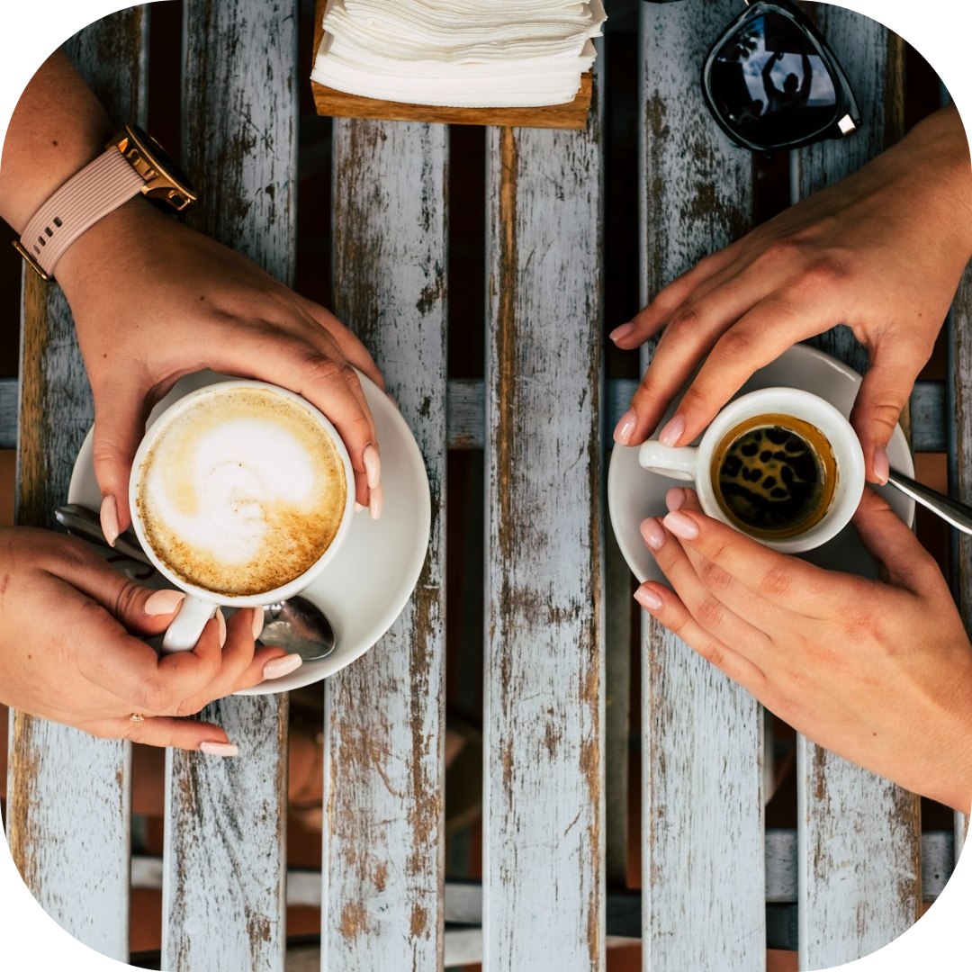 customers enjoying their favorite coffee