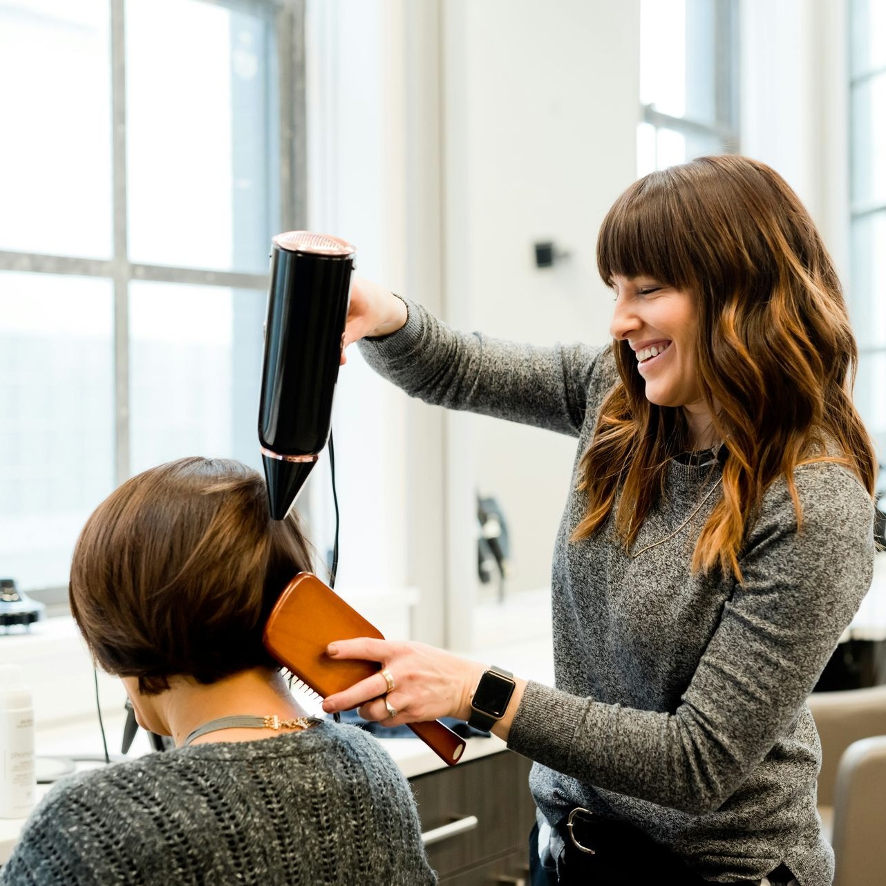 Hair Stylists having fun in the best place for hair styling